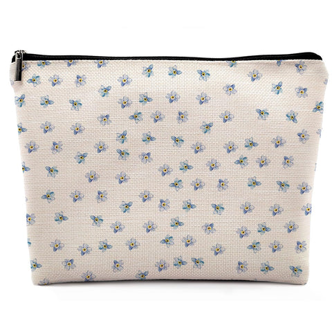 Dwept Floral Makeup Bag, Coquette Makeup Bag, Cute Flower Cosmetic Bag for Purse, Cottagecore Travel Toiletry Bag, Aesthetic Makeup Bag for Women Teens Teen Girls, Kawaii Beauty Bag for Girls