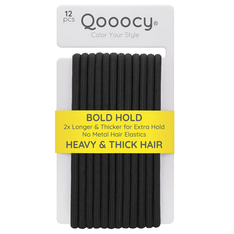 Qooocy Hair Ties, Black