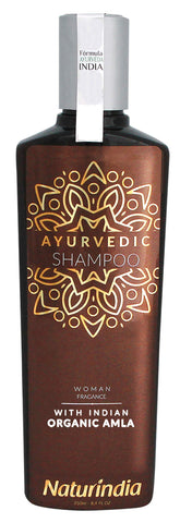 Naturindia Ayurvedic Shampoo for Hair Growth Indian Vitalize Formula for Shiny and Strong Hair with Vitamin C and B-Complex AMLA and natural herbs from India For Women 8,4 oz