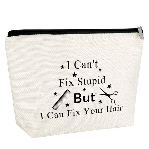 Hairdresser Gift Hair Stylist Makeup Bag Salon Gift Hairdresser Appreciation Gift Inspirational Hair Stylist Birthday Gift for Her Cosmetic Bag Christmas Graduation Gift for Hairdresser Cosmetic Pouch