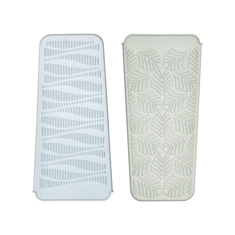 EIOKIT Silicone Heat Resistant Travel Mat Pouch for Hair Straightener,Crimping Iron,Hair Curling Iron,Hair Curling Wand,Flat Iron,Hair Waving Iron (2 Pack, Surfing Blue&Begonia Green)