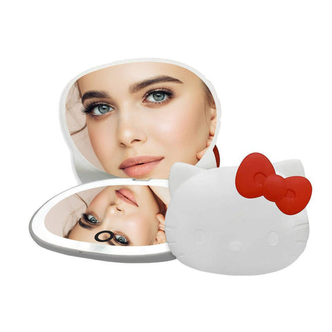 Impressions Hello Kitty Compact Makeup Mirror with LED Light, Elegant Compact Mirror with LED Strip Light