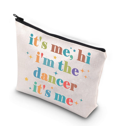 TSOTMO Dancer Gift It's Me, Hi I'm The Dancer It's Me Bag Gift For Women Dance Coach Dance Teacher Gift, Beige, Dancer
