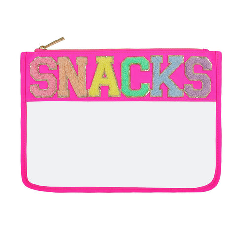 YogoRun Makeup Pouch Travel Cosmetic Pouch Makeup Bag Cosmetic Bag for Women/Men, HotPink/Snacks, Flat, Fashion