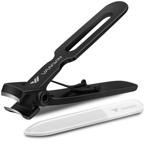 Perfect for Thick Nails,Nail Clippers for Tough Toenails.Fingernail Clippers Nail Cutter (Black)
