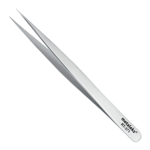Metaleks Eyelash Extension Tweezers Soft In Use Light In Weight Matt In Finish Stainless Steel Straight Tip for Isolation - Sterilizable