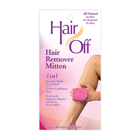 Hair Off Hair Remover Mitten 3-N-1