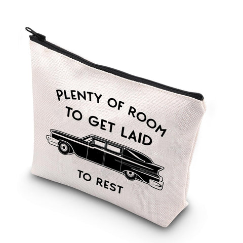 BDPWSS Funeral Director Gift Mortician Makeup Bag Last Responder Gift Plenty Of Room To Get Laid To Rest Hearse Zipper Pouch, Plenty Of Room
