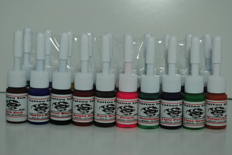 1TattooWorld OTW-C020 Premium Tattoo Ink Set, 20 Color, 5 ml Each