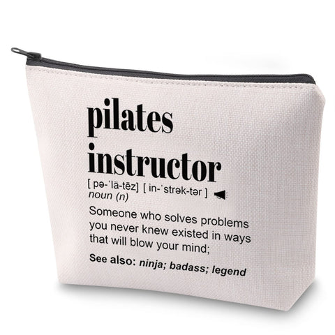 ZJXHPO Pilates Instructor Coach Trainer Survival Kit Pilates Instructor Appreciation Gift Pilates Instructor Definition Makeup Bag With Zipper, Pilates Instructor, No