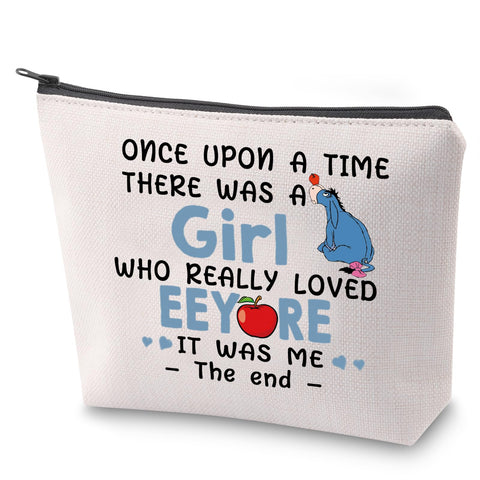 ZJXHPO Funny Cartoon Character Lover Gift There Was A Girl Who Really Loved Zipper Pouch Makeup Bag, ONCE-Cartoon, 23.5*17 cm,