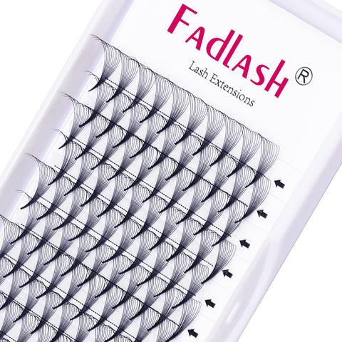 Premade Fans Eyelash Extensions 10D 0.07 15mm Volume Lash Extensions D Curl Short Stem Premade Lash Fans Eyelash Extension Supplies (10D-0.07-D, 15mm)