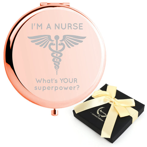 ILIKAKA Nurse Gifts for Women & Men - Funny Birthday Rn Gifts, I'm Nurse Makeup Mirrors