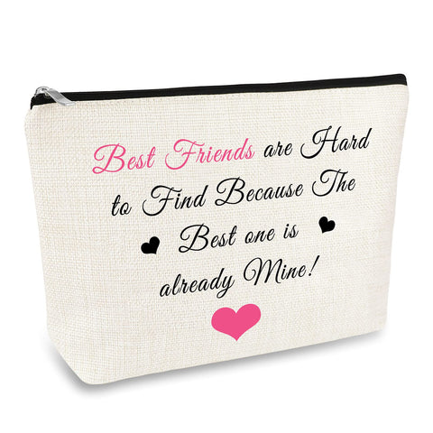 Best Friends Gift for Women Makeup Bag Friendship Gifts Toiletry Bag Christmas Birthday Gifts for Best Friend Sister BFF Cosmetic Bag Bestie Gift Travel Cosmetic Pouch