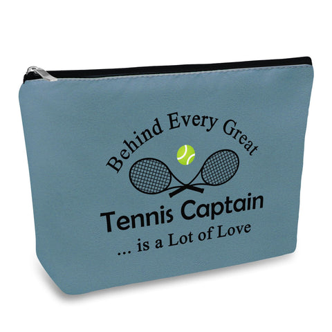 Mikela Tennis Captain Gifts for Women Cosmetic Bag, Blue, s