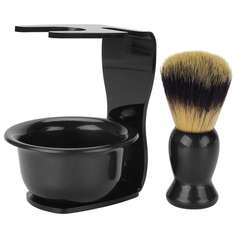 CINEEN 3 in1 Shaving Set with Shaving Brush, Soap Dish and Holder - Shave Gift Set Shaving Soap Dish - Enhance your shaving experience now!