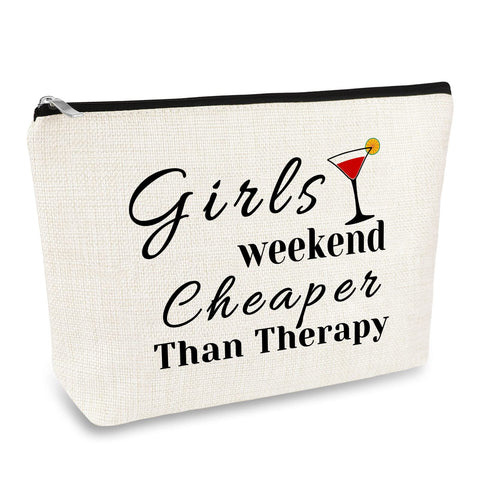 Girls Weekend Gift Travel Makeup Bag Gift for Her Travel Gifts Trip Gift for Best Friends Bestie Gift Cosmetic Bags Friendship Gift Christmas Birthday Gift for Women Girls BFF Travel Cosmetic Pouch