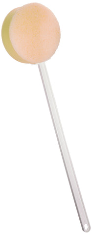 Round Sponge & Loofah: Sammons Preston Long Scrub Sponges, 22.5" Long Handled Washer & Scrubber Tool With Polyfoam Round Sponge & Loofah On One Side, Bath & Shower Cleaning Aid, E