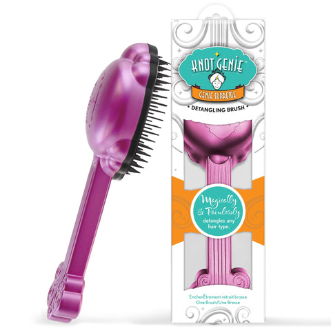 Knot Genie Supreme Detangling Brush, Knot Fuchsia