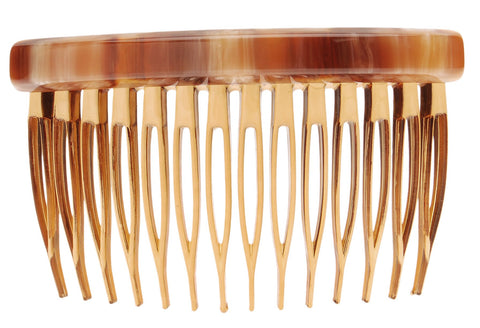 Caramel Horn : France Luxe Basic Side Comb - Caramel Horn