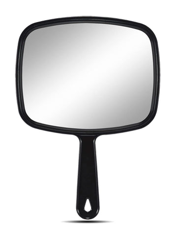 OMIRO Hand Mirror, All Black Handheld Mirror with Handle, 6.6" W x 9.3" L, Pack of 6