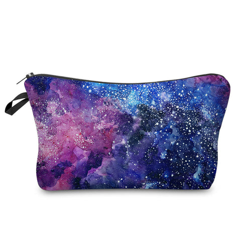 HAPPYLIVE SHOPPING Cool Starry Sky: Makeup Toiletry Cosmetic Travel Carry Bag Zippered Luggage Pouch Multifunction Make-Up Bag Pencil Holder Organizer for Men and Women (Cool Starry Sky)