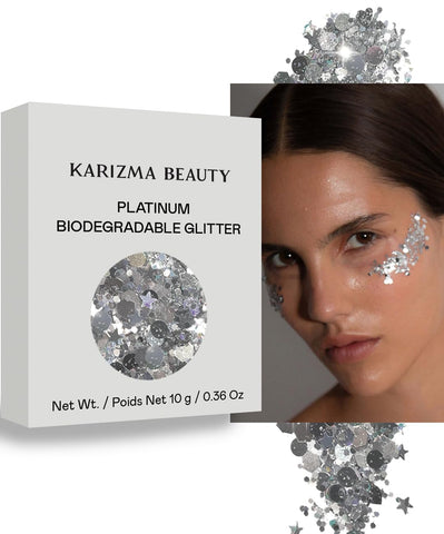 Karizma Platinum Biodegradable Chunky Glitter // Beauty Silver Face Festival 10G