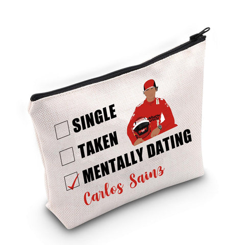 PWHAOO Motosport racing Inspired Gift Car Racer Fan Makeup Bag Cosmetic Bag Racing Fandom Car Racing Fan Merch, Red