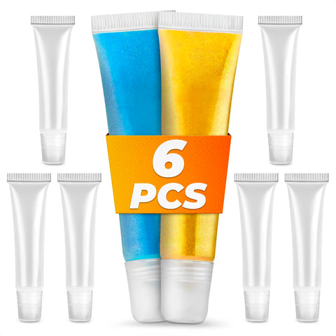 90 Pcs 13 ml Lip Gloss Balm Tubes Refillable Empty Tubes Clear Cosmetic Containers Soft Tube. (13ML)