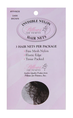 3 hair nets per package by Pillows (Dark Brown)