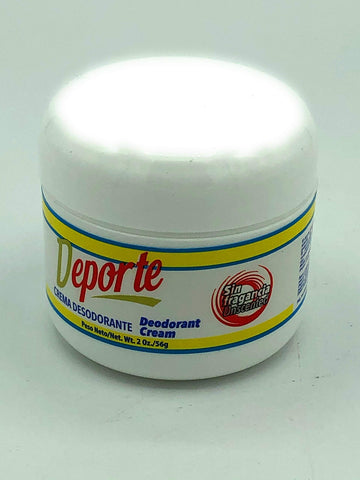 CREMA DESODORANTE DEPORTE (sin fragancia) 2oz