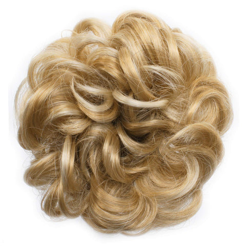 24H613 : OneDor® Ladies Synthetic Wavy Curly or Messy Dish Hair Bun Extension Hairpiece Scrunchie Chignon Tray Ponytail (24H613#)