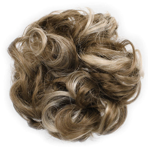 12TT26 : OneDor® Ladies Synthetic Wavy Curly or Messy Dish Hair Bun Extension Hairpiece Scrunchie Chignon Tray Ponytail (12TT26)