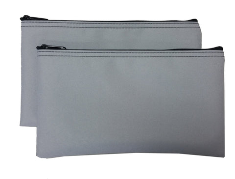 Cardinal bag supplies Travel Zipper Bags 11 x 6 inches Small Compact Portable Gray Zippered Cloth Pouches 2 Pack CW