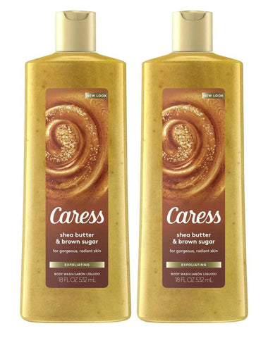 Caress Body Wash 18 Ounce Evenly Gorgeous (Exfoliating) (532ml) (2 Pack)