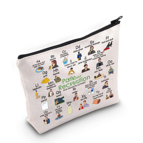 Parks & Rec TV Show Merchandise Parks & Rec Fan Gift Parks & Rec Makeup Zipper Pouch, P&R makeup