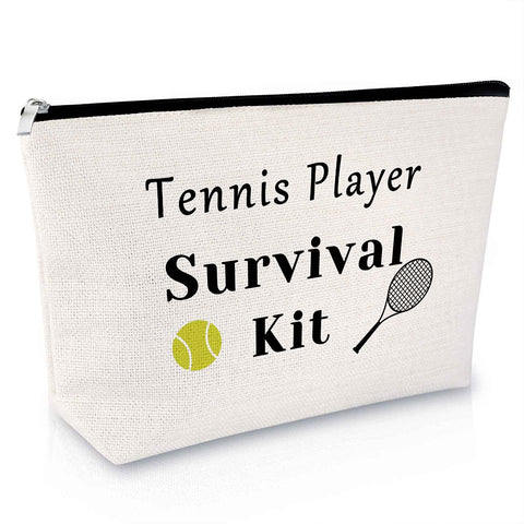 Tennis Player Gift Makeup Bag Inspirational Gift for Tennis Girl Birthday Gift for Women Cosmetic Bag Best Friend Gift Graduation Gift for Her Travel Cosmetic Pouch Christmas Gift