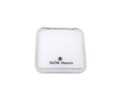 Skn Lifestyle Missy, Stylish 15 X Personal Compact Glass Mirror Powerful 15 X Magnification And Traditional Mirror, Complete 180 Degree Opening, Effortless Magnetic Closure And Opening White