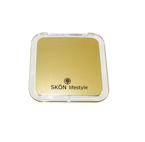Skn Lifestyle Missy, Stylish 15 X Personal Compact Glass Mirror Powerful 15 X Magnification And Traditional Mirror, Complete 180 Degree Opening, Effortless Magnetic Open And Close Metallic Gold