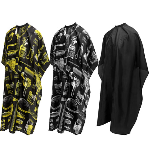 FEBSNOW Professional Hair Cutting Cape, 3 Pcs Hairdressing Salon Cape for Styling Coloring Hair Hair Cutting Cape Accessories, Multicolor, Large