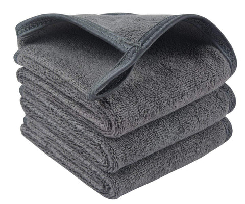 Sunland Microfiber Makeup Remover Facial Cloths Chemical Free Face Cleaning Towel 8inchx16inch grey 3 Pack