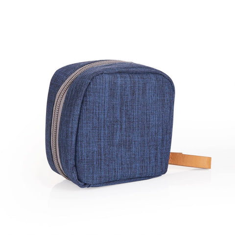 Hekyip Mini Cosmetic Bag, Travel Makeup Pouch, Portable Waterproof Cosmetic Pouch for Girls Women, Mini (Mini Navy Blue), Mini Navy Blue, Classical