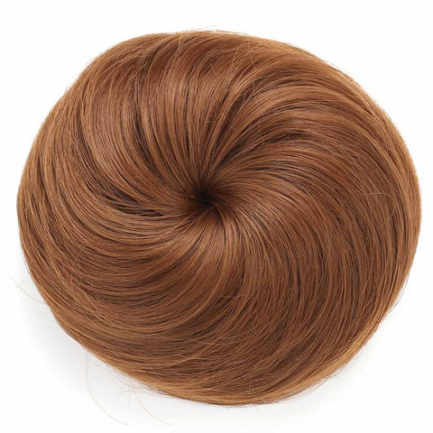 Onedor Synthetic Hair Bun Extension Donut Chignon Hairpiece Wig (12# Light Brown)