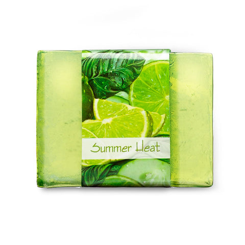N Nabila K Vegetable Glycerin Bar Soap, Summer Heat (Cucumber & Lime), Single Bar, 4.5oz/127.5g each