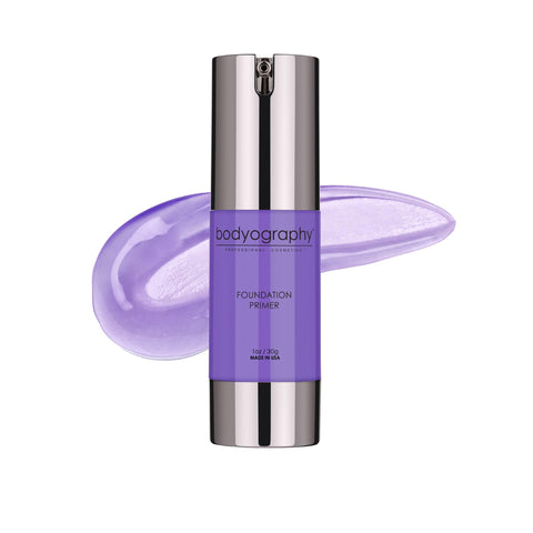 Bodyography Foundation Primer (Purple): Flawless Anti-Aging Salon Makeup Primer w/Vitamin E, A, Jojoba, Grapeseed Oil | Control Shine | Gluten-Free, Cruelty-Free, 1 oz.