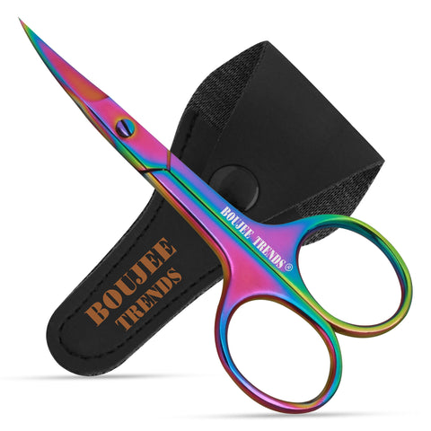 Boujee Trends Multi-Purpose Precision Grooming Scissors, Stainless Steel, Multicolor