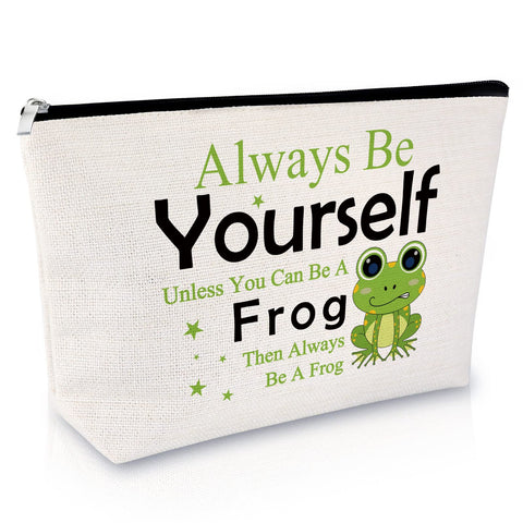 Sfodiary Frog Lover Gift Animal Themed Makeup Bag for Dragon Guinea Pig Lover Birthday Christmas Graduation Gifts for Women Sister Friends, Frog Lover Gift02