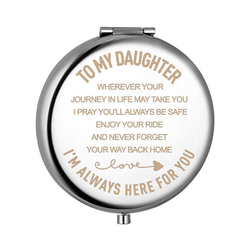 Daughter Gifts from Mom and Dad,Christmas Birthday Gift for Daughter Adult or Girls,Mother Daughter Gifts Compact Mirror