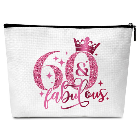 GREOXG Fabulous Birthday Makeup Bag, 60th Birthday, 60th Birthday