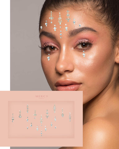 Priyanka Silver Bindis ? MERCY LONDON Crystal Indian Bindi Face Jewels Gold Silver Multi Packet Bridal